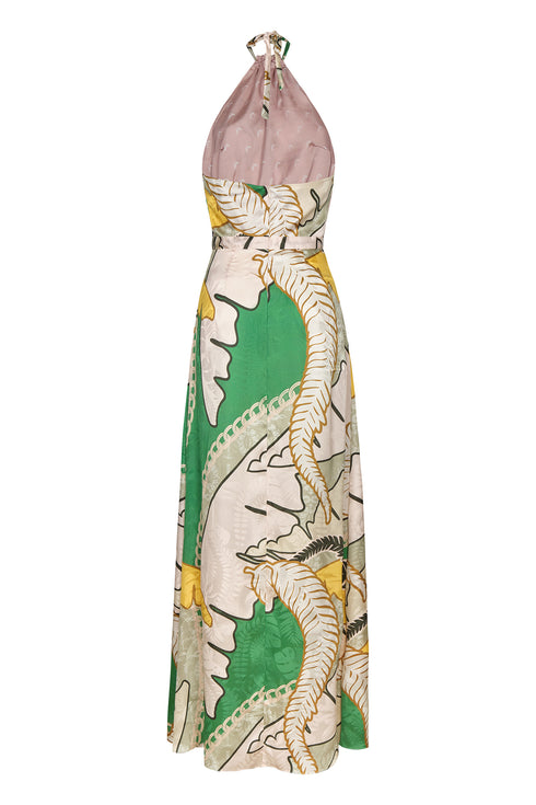 Magdalena Jacquard Maxi Dress / Green